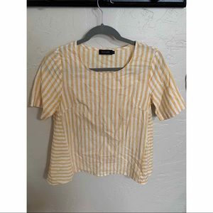 ROOLEE White and yellow striped blouse